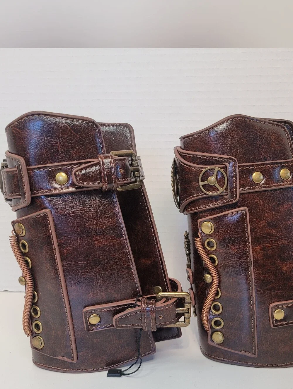 Steampunk Armbands W/ Decorative watch Combat Arm Bracers Medieval Armor Costume